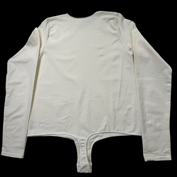 SKIMS Essential Crew Neck Long Sleeve‎ Bodysuit Marble 4X/5X - Picture 4 of 13